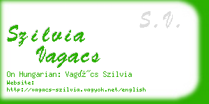 szilvia vagacs business card